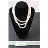 Image 1 : Three Strand Pearl Necklace - Not Authenticated