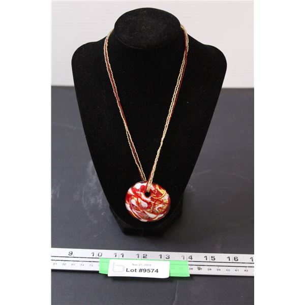 Venettiaurum Hand Made Glass & Beaded Necklace - - Not Authenticated