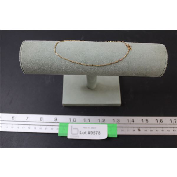 ^ 10K Gold Anklet - Not Authenticated