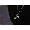 Image 3 : ^ 10K White Gold Slipper Pendant Necklace - Not Authenticated