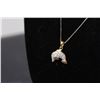 Image 4 : Dolphin Pendant Necklace w/Silver & Cubic Zirconia Stones - Not Authenticated
