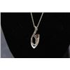 Image 2 : ^ Sterling Silver Hook Pendant Necklace w/Gemstones - Not Authenticated