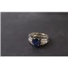 Image 2 : Jeweled Ring Blue Sapphire - Size ? - Not Authenticated