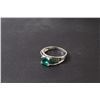 Image 2 : ^ 14K White Gold Emerald Ring - Size ? - Not Authenticated