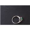 Image 4 : ^ 14K White Gold Emerald Ring - Size ? - Not Authenticated