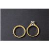 Image 3 : ^ Wedding Ring Set - 19K Gold - Size ? - Not Authenticated
