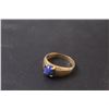 Image 2 : ^ Men's 10K Gold Ring w/Sapphire Stone - Size ? - Not Authenticated