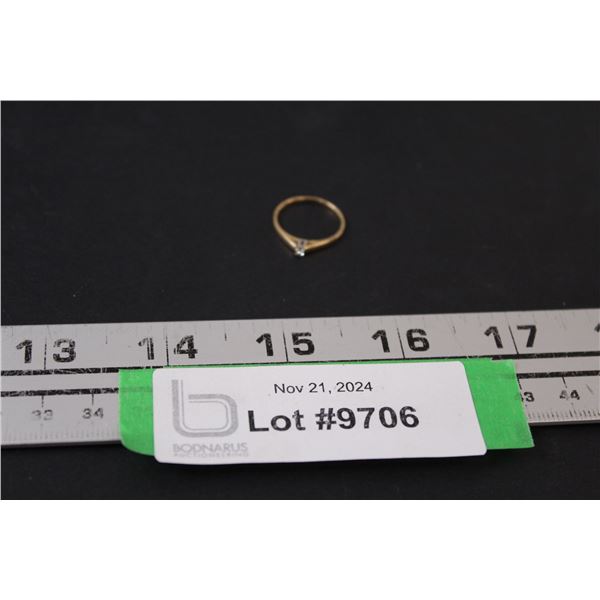 ^ 10K Diamond Solitaire Ring - Not Authenticated