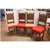 Image 1 : ***(4) Georgian Style Wood Dining Room Chairs w/ Carved Eagle - 46" H - Some Wear