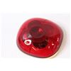 Image 6 : Venetian Red Glass Vase & Matching Candy Dish