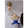 Image 3 : Pinecone Center Piece, Vintage Angel, Snowman Ornament, Spiral Ornaments, Christmas Tin, Misc.