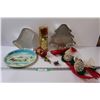 Image 1 : Vintage Christmas Items: Wind Chimes, Cake Pans, Angel, Bow w/Bells
