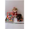 Image 1 : Vintage Christmas Decor: Tree Topper (Works), Mrs. Claus, Vintage Streamers