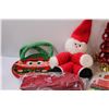 Image 2 : Christmas Decorations: Tinsel, Santa, Coasters, Felt Garland, Baskets,. Misc.