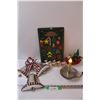 Image 1 : Vintage Candle Light - Works, Santa, Hanging Paper Decorations, Bells