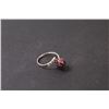 Image 3 : ^ Sterling Silver Ring w/ Rose Sphere & Diamonds - Size ?
