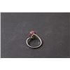 Image 4 : ^ Sterling Silver Ring w/ Rose Sphere & Diamonds - Size ?