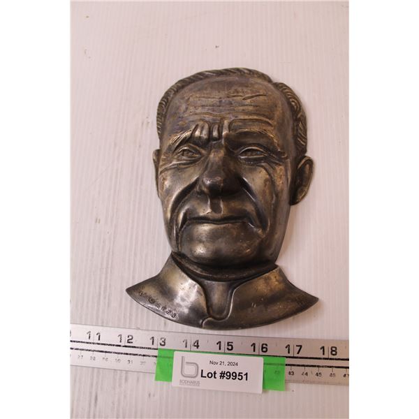 President Eisenhower Metal Wall Decor - 9" Tall
