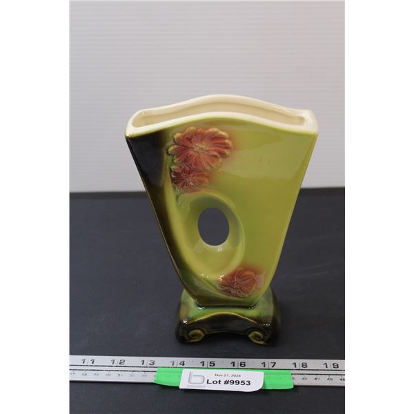 Vintage Hull Pottery Vase - 8" x 6" x 3"