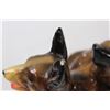 Image 5 : Ceramic Brown Glaze German Shepards Figurine - 7" x 14" - Slight Ding on Ear, as Pictured