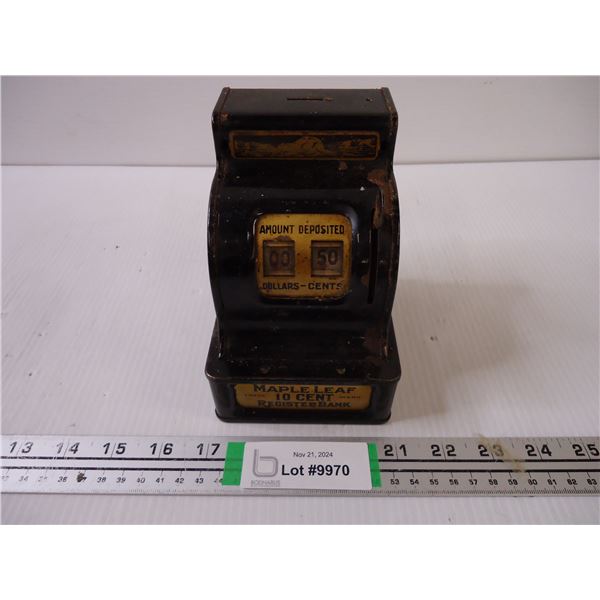 Vintage Maple Leaf 10 Cent Dime Bank