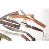 Image 2 : Eight collectible knives including horn handled curved blade knife with horn sheath 14 1/2", African
