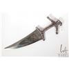 Image 1 : Antique Mughal Empire dagger with twisted grip and quillions, elephant finial, steel with pointed cu