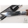 Image 2 : David Andersen, Norway, knife with burl wood and sterling silver handle and sterling and leather sca
