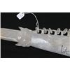 Image 8 : White stone/ jadeite nine ring dao with dragon carving 18" and includes wooden stand