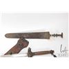 Image 2 : Three collectible knives including Chinese bronze reproduction 13 1/2", leather sheathed knife with 