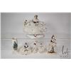 Image 1 : Four Dresden figurines, all with some distress and a Lord Nelson Pottery 5" vase