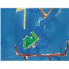 Image 2 : Edmonton artist Alan Wood '80, framed original abstract watercolour on paper, 12" X 15 3/4". Note: A