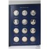 Image 2 : Album containing twenty four sterling silver medallions "The Great Canadians" minted by Wellings Min