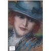 Image 2 : Framed original pastel on paper portrait of a young woman, no signature seen, 9" X 7". Note: Artwork