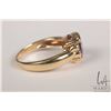 Image 2 : 14kt yellow gold amethyst and diamond gemstone ring, size 7.5