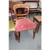 Image 2 : Two Victorian mahogany side chairs with upholstered seats