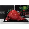 Image 2 : Godard collectible glazed china "One Sexy Strawberry", note: damage to one leaf, and a hardcover boo
