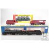 Image 1 : Three HO scale engines including Fleischmann 4340 with original box, AHM 2-8-8-0 Mallet, with origin