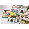 Image 2 : Large selection of HO accessories including power poles, train lights, road signs, vehicles, electri