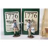 Image 2 : Tray lot of collectible cast metal and painted figures including The American Revolution Continental
