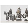 Image 4 : Four cast pewter knights figures including mounted riders