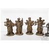 Image 2 : Selection of cast metal and pewter figures including knights, Piper Craft, some on wooden plinths et