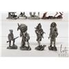Image 2 : Selection of cast metal and pewter figures including mounted cowboy, Indians, gold mining etc.