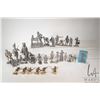 Image 1 : Selection of cast metal figures including Napoleonic soldiers, historical figures etc.