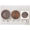 Image 2 : Three medallions including French bronze 3" Leopold Premier Des Belges Belgium medal for academic me