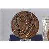 Image 2 : Three bronze medallions including 2 3/4" French Harvesters, Paris Mint 1967, Monnaie De Paris- Creat