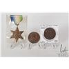 Image 1 : Two 1953 Queen Coronation "Elizabeth II" copper medallions, and a Canadian WWII Atlantic Star War me