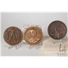 Image 1 : Three bronze medallions including The Franklin Mint 1973 Calendar 3", Us First National City Bank 19