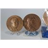 Image 2 : Five bronze medallions featuring US Presidents including John F. Kennedy, two Roosevelt 3", Ronald R