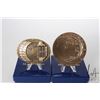 Image 2 : Two bronze medallions including Roman poetry and drama by Jean-Philippe Roch and Fleurs de Joie- Gre